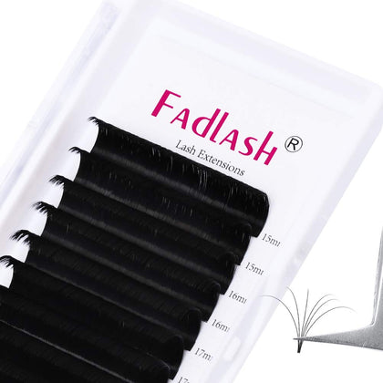 Eyelash Extension D Curl 0.07 15-20mm Mixed Tray Easy Fan Volume Lashes 2D-10D Volume Lash Extensions Self Fanning Eyelash Extensions by FADLASH