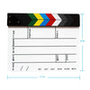 Coolbuy112 Acrylic Film Directors Clapboard, Hollywood Filming Slate Movie Clapboard Decoration Larger Scene Clapper Board with a Magnetic Blackboard Eraser and Two Custom Pens
