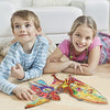 HAS Kids Floor Puzzles for Ages 4-10, 48 PCS Double-Sided Dinosaur Puzzles, Unique Large Pieces Irregular Shape Jigsaw Puzzle, Surprise Gift Toy for Children (Pterodactyl)