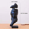 NEWQZ Creative Abstract Men Figurine Sculptures, Keep Silence Statue, Thinker Statue, Office Home Decor (Bronze)