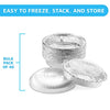 MontoPack 9 Round Aluminum Foil Pans with Clear Lids | Disposable Containers with Straight Walls for Storing, Baking, Meal Prep & Reheating | Freezer & Oven Safe, Recyclable | 40 Pack of Tins