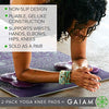 Gaiam Yoga Knee Pads (Set of 2) - Yoga Props and Accessories for Women / Men Cushions Knees and Elbows for Fitness, Travel, Meditation, Kneeling, Balance, Floor, Pilates Purple