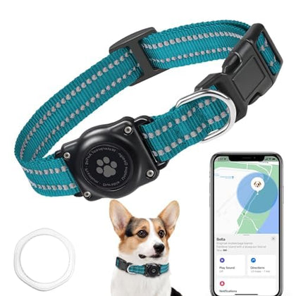 Vebiso GPS Tracker for Dogs, Waterproof Location Pet Tracking Smart Collar (iOS Only), No Monthly Fee Blue