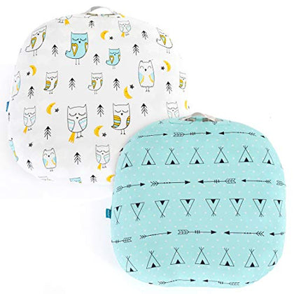 BROLEX Stretchy Newborn Lounger Cover 2 Pack Sung Fitted Removable Slipcover,Ultra Soft Breathable,Arrow & Owl