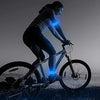 BSEEN LED Armbands - 2 Pack Glow in The Dark Arm Bands, Reflective Gear Running Lights, Elastic Light Up Wristbands for Runners, Joggers, Pet Owners, Cyclists (Blue-Version 2)