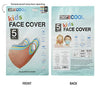 32 DEGREES COOL 5 PACK COMFORT FACE COVERING MASK - KIDS AND SMALL ADULT