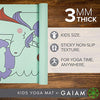 Gaiam Kids Yoga Mat Exercise Mat, Yoga for Kids with Fun Prints - Playtime for Babies, Active & Calm Toddlers and Young Children, Animal Surprise, 3mm, 60