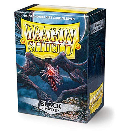 Dragon Shield Matte Black Standard Size 100 ct Card Sleeves Individual Pack