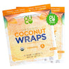 NUCO Certified Organic, SHELF STABLE, Paleo, Gluten Free, Vegan Non-GMO, Kosher Raw Veggie Coconut Wraps Turmeric Flavor. NO Salt Added Low Carb and Yeast Free 10 Count (Two Packs of Five Wraps Each)