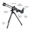 ArtCreativity Telescope for Starters - Includes Tripod Stand and 20x, 30x, 40x Eyepieces - Expensive Birthday Gifts for Kids Ages 3+