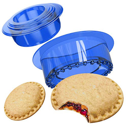 Tribe Glare 5 pcs of 2 sets Bread Sandwich Maker mold-Uncrustables Cutter for Kids - Sealer and DIY cookie cutter Lunch Lunchbox Bento Box Childrens Boys Girls (blue)
