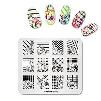 KADS 1pcs Flower Pattern Nail Stamping Image Plate Holder Plate Stand Tray for Stamping Template Printing Plate for Nail Stencil