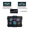 Laptop Cooling Pad, Laptop Cooler with 6 Quiet Fans RGB 7 Color Light for 15.6-17 Inch Laptop Cooling Fan Stand, Portable Slim USB Powered Gaming Laptop Cooling Pad, Switch Control Fan Speed(Black)