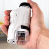 RIIPOO Pocket Microscope for Kids, Portable Handheld Mini Microscope Toy, Kids Microscope with LED Light 60X-120X