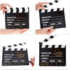 10 Pieces Movie Film Clap Board, 7 x 8 Inch Cardboard Movie Clapboard Movie Directors Clapper Writable Cut Action Scene Board for Movies Films Photo Props(White)