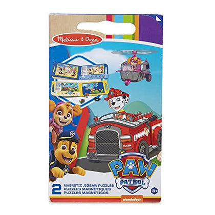 Melissa & Doug PAW Patrol Take-Along Magnetic Jigsaw Puzzles (2 15-Piece Puzzles) - PAW Patrol-Themed Magnetic Travel Puzzles For Toddlers and Kids Ages 3+