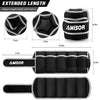 AMBOR Ankle Weights, Adjustable Leg Weights Straps for Exercise, Wrist Weight Set for Women and Men, Black