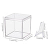 Waenerec Championship Ring Display Case 3pcs Clear Acrylic Plastic Golf Ball Display Case Small Showcase with Mini Card Stand Holder Square Storage Box for Jewelry Sport Ring Candy Box