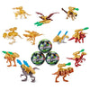 5 Surprise Dino Strike Surprise Mystery Battling Collectible Dinos by ZURU (2 Pack) Glow in The Dark,Gold