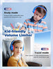 iClever Kids Headphones for School Travel, Safe Volume 85/94dB, HD Mic Stereo Sound Over-Ear Girls Boys Headphones for Kid, FunShare Foldable 3.5mm Wired Kids Headphones for iPad Computer