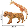Safari Animals Figures Toys 20 Piece, Realistic Plastic Animals Figurines, African Zoo Wild Jungle Animals Playset with Elephant, Giraffe, Lion, Tiger for Kids Party Supplies Cake Topper