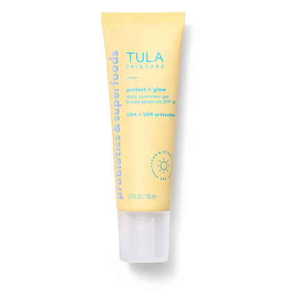 TULA Daily SPF 30 Sunscreen Gel - Broad Spectrum, Non-Greasy, Reef-Safe with Blue Light & Pollution Protection