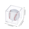 Stackable Baseball Display Case, Acrylic Cube Memorabilia Display Storage Box, UV Protected Baseball Holder for Ball Display - Fits Official Size Ball (1)