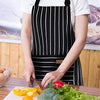 NLUS 2 Pack Kitchen Cooking Aprons, Adjustable Bib Soft Chef Apron with 2 Pockets for Men Women(Black/Brown Stripes)