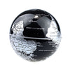 Estefanlo Floating Globe with LED Lights C Shape Magnetic Levitation Floating Globe World Map for Desk Decoration (Black-Silver)