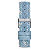 GUESS Women's 36mm Watch - Blue Strap White Dial Silver Case