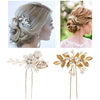 38 Pack Women Wedding Bridal Bride Hair Clips Side Combs Gold Decorative Bobby Pins Barrettes Vines Party Prom Headpiece Hairstyle Accessories Vintage Crystal Rhinestone Pearl Flower Ivory Silver Gold