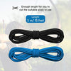 2 Pieces Archery D Loop Rope 10 Feet Archery Bowstring Serving Thread D Loop Rope Release Material Nocking D Loop Rope String (Black and Blue)