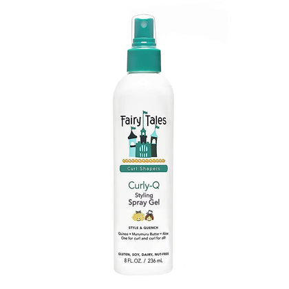 Fairy Tales Curly Q Kids Styling Spray Gel - Daily Spray Gel for all Types of Curls Including Multi Cultural Hair - Paraben Free, Sulfate Free, Gluten and Nut Free - 8 oz