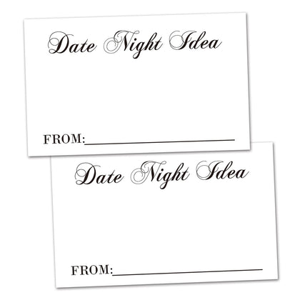TENTADO 50 Date Night Ideas Card - Wedding Bridal Shower Game for Bridal Shower, Wedding, Bride and Groom, Bachelorette Party, or Special Event, 2X3.5 Inch.