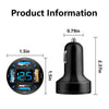 66W Fast USB Car Charger Fast Charge with Voltmeter LED Light Display Car Charger Adapter Compatible for iPhone 14/13/12/11pro/x/8/S22/S22+/Ultra/S21/S10/S9