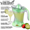 Nostalgia Taco Tuesday Electric Citrus Juicer Machine and Pitcher - Includes Margarita Salt and Rimmer Set and Four 8 oz Glasses - 32 oz - Green