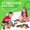 Brickyard Building Blocks STEM Toys - Educational Building Toys for Kids Ages 4-8 with 101 Pieces, Tools, Design Guide and Toy Storage Box, Gift for Boys & Girls