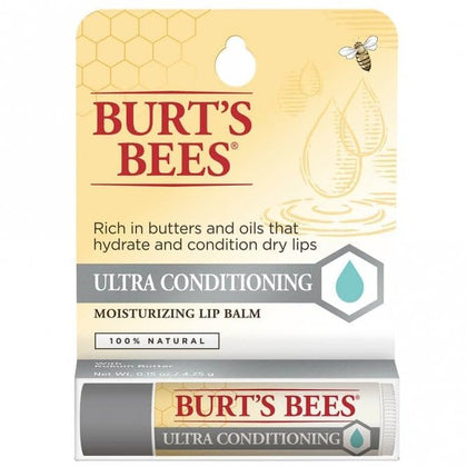 Burt's Bees Lip Balm Valentines Day Gifts, Ultra Conditioning Moisturizing, Lip Moisturizer Rich in Oils and Butters, Natural Origin Lip Care, 2 Tubes, 0.15 oz.