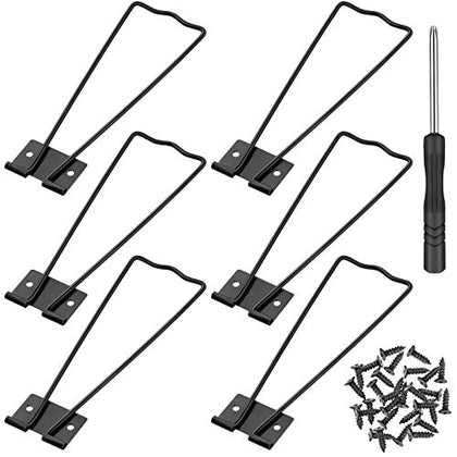 6 Pieces Black Easel Back Iron Picture Frame Easel Back Photo Frame Back Stand Craft Frame Easel Back with 30 Pieces Screws and Screwdriver for Photo Picture Art Frames