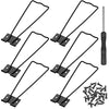 6 Pieces Black Easel Back Iron Picture Frame Easel Back Photo Frame Back Stand Craft Frame Easel Back with 30 Pieces Screws and Screwdriver for Photo Picture Art Frames