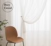 PI Ivory Sheer Curtains Panels,Eyelets Airy Voile Window Draperies 2 Panels for Doorway/Patio(W52 X L90, Ivory)