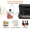 MegaWise Vacuum Sealer Machine | 80kPa Suction Power| Bags and Cutter Included | Compact One-Touch Automatic Food Sealer with External Vacuum System | Dry Moist Fresh Modes for All Saving needs