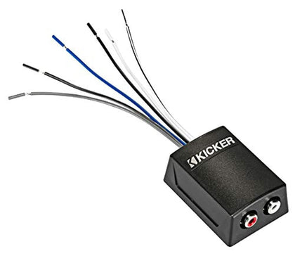 Kicker 46KISLOC2 Speaker Wire-to-RCA Line-Out Converter w/LOC+12v Turn on Lead