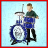 ToyVelt 12 Piece Kids Jazz Drum Set - 6 Drums, Cymbal, Chair, Kick Pedal, 2 Drumsticks, Stool - Little Rockstar Kit to Stimulating Childrens Creativity, - Ideal Gift Toy for Kids, Teens, Boys & Girls