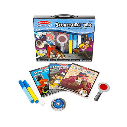 Melissa & Doug On the Go Secret Decoder Deluxe Activity Set and Super Sleuth Toy - Seek And Find Book, Kids Road Trip Essentials, Detective Kit, Travel Games For Ages 7+