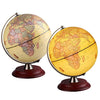 TTKTK Illuminated World Globe for Kids with Wooden Stand,Built in LED for Illuminated Night View Antique Globe for Home Décor and Office Desktop 8inch
