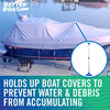 Boat Cover Support Poles 1 PK Support Systems - One Adjustable Small to Large Posts Boat Cover Pole for Jon Boat Pontoon Boat Cover Aluminum Boat Tarps Bimini Tops Marine Grade