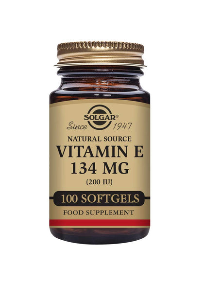Solgar Vitamin E 200 IU, 100 Vegetarian Softgels - Natural Antioxidant, Skin & Immune System Support - Naturally-Sourced Vitamin E - Vegan, Gluten Free, Dairy Free - 100 Servings