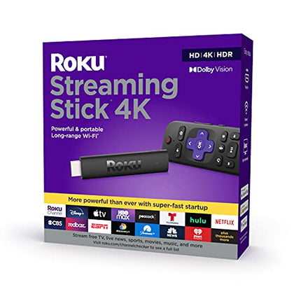 Roku Streaming Stick | Portable Device 4K/HDR/Dolby Vision. Voice Remote, Free & Live TV
