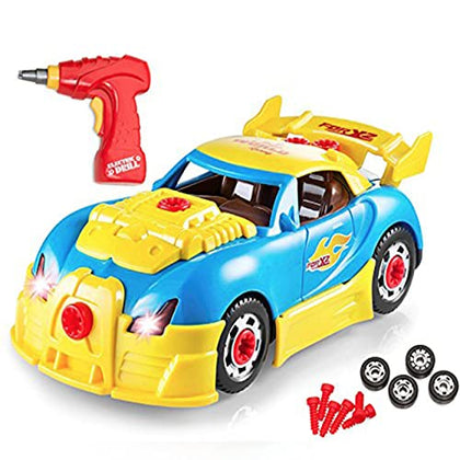 Take Apart Racing Car Toys - Build Your Own Car with 30 Piece Constructions Set - Comes with Engine Sounds & Lights & Drill with Tools for Kids - Newest Version - Original - by Play22